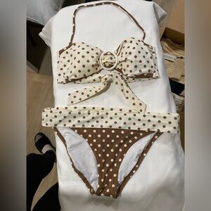 Victoria's Secret Brown Polka Dot Swimwear
